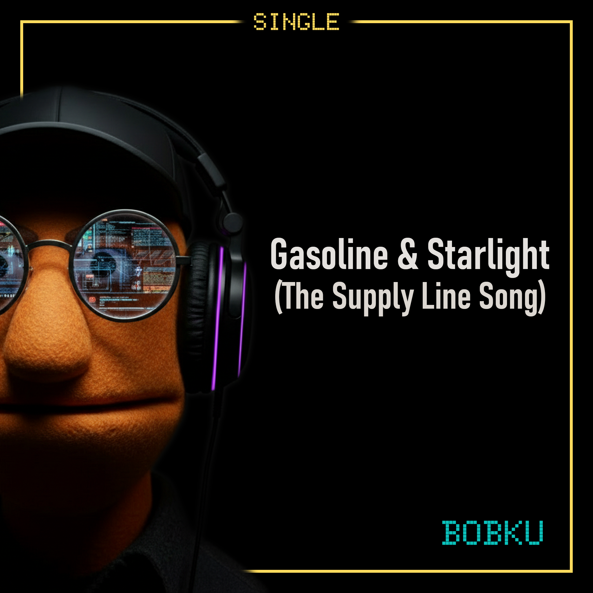 Cover art for Bobku’s track Starlight & Gasoline (The Supply Line Song).