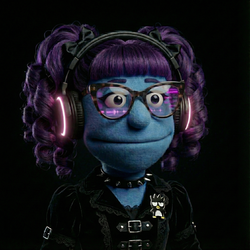 Aria, a fictional Bobku puppet producer persona.